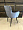Пьемонт серый бархат ножки черные для кафе, ресторана, дома, кухни 1892381