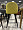 Стул Париж горчичный бархат с прострочкой ромб ножки черные для кафе, ресторана, дома, кухни 2113034