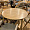 Cтол раздвижной Стокгольм круглый 110-140 см массив дуба тон натуральный для кафе, ресторана, дома,  2129479