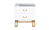 Товар Тумба 2 ящика белая/золото KFG085 добавлен в корзину