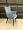 Пьемонт серый бархат ножки черные для кафе, ресторана, дома, кухни 1860127