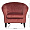 Кресло Boho низкое велюровое темно-розовое 1229361