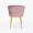 Гарда пыльно-розовый бархат ножки золото для кафе, ресторана, дома, кухни 2111976