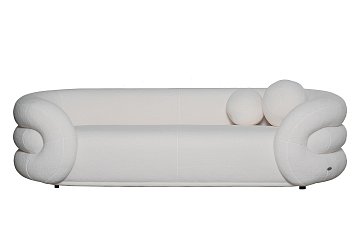 Диван трехместный иск.мех белый ZW-22024