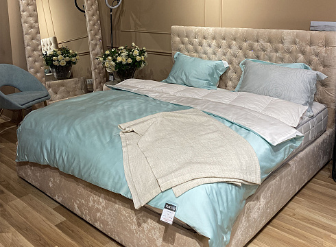 ALFABED VISION Сristale Swarovski Patul Cu Mecanism De Ridicare (Set de masa oglinda pat)