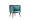 Кресло велюр бирюзовый  мет.ножки 48MY-2533 TUR GLD 1714507