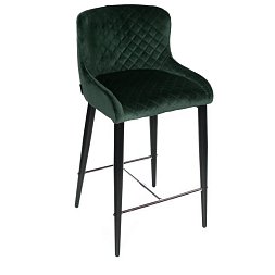 CANDY барный темно-зеленый бархат HLR ножки черные