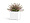 Кашпо TREEZ Effectory Gloss куб Белый глянцевый лак 20х20х20 см 2879991