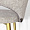 Стул Белладжио светло-серая ткань ножки золото для кафе, ресторана, дома, кухни 1925220