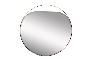 Зеркало круглое  в металлич. раме цвет золото d84см KFE1240