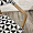 Сен-Дени плетеный черно-белый ножки светло-коричневые под бамбук для кафе, ресторана, дома, кухни 2224673