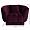 Кресло Fabio темно-фиолетовое с подушкой 1237125