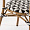 Сен-Дени плетеный черно-белый ножки светло-коричневые под бамбук для кафе, ресторана, дома, кухни 2236815