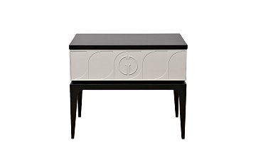Тумбочка прикроватная Спинола(Spinola) черно/серая GD-00002