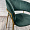Пиза темно-зеленый бархат ножки матовое золото для кафе, ресторана, дома, кухни 2096513