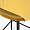 Стул Белладжио горчичный бархат ножки черные для кафе, ресторана, дома, кухни 2055807