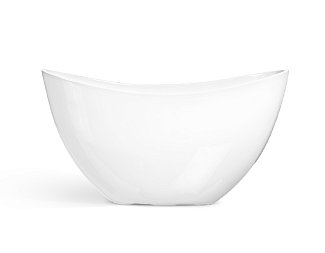 Кашпо TREEZ Effectory Gloss Лодка малая Белый глянцевый лак  в-20 см, ш-18 см, д-37 см 4/4