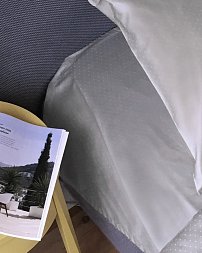 Fitted Sheet Premium Woven Cotton Sateen Geometry Grey H-25