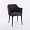Brooklyn серо-бежевая ткань с вертикальной прострочкой ножки черные для кафе, ресторана, дома, кухни 2095153