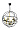 Лампа потолочная Сфера латунь/черный d.56см h.60см 91GH-2020-6 1347013