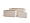 Кашпо TREEZ Effectory Beton Низкий прямоугольник Белый песок д-40, ш-20, в-22 см 2944823
