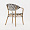 Сен-Дени плетеный черно-белый ножки светло-коричневые под бамбук для кафе, ресторана, дома, кухни 2224680