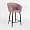 Стул Гарда пыльно-розовый бархат ножки черные для кафе, ресторана, дома, кухни 1466113