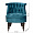 Кресло Cephas низкое сине-зеленое велюровое 1237451