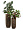 Кашпо TREEZ Effectory Metal Высокий округлый конус Rough с золотой патиной в-72, д-31 см 2879551