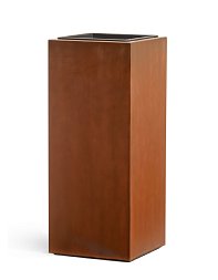 Кашпо TREEZ Effectory Corten Steel Высокий куб Бархатистая окись в-72 см 30х30 см