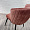 Неаполь коралловый бархат с вертикальной прострочкой ножки черные для кафе, ресторана, дома, кухни 2098655