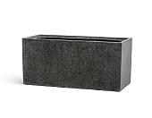 Товар Кашпо TREEZ Effectory Stone низкий прямоугольник Тёмно-серый камень д-40, ш-20, в-22 см добавлен в корзину