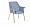 Кресло Donk велюровое серо-голубое на металлических ножках 1237333