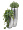 Кашпо TREEZ Effectory Metal Высокий конус Giant Серебро в-120, д-46 см 1/1 2879526