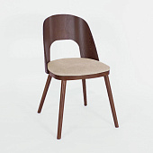 Товар Антверпен бежевая ткань, массив бука (цвет орех) для кафе, ресторана, дома, кухни добавлен в корзину