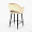 Стул Белладжио бежевый бархат ножки черные для кафе, ресторана, дома, кухни 2127035