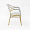 Сен-Жермен плетеный серо-белый ножки светло-бежевые под бамбук для кафе, ресторана, дома, кухни 2210542