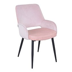 Арона светло-розовый бархат + розовая экокожа для кафе, ресторана, дома, кухни