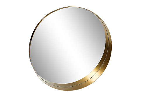 Зеркало в металл. объемной  раме золото d80*10 см 19-OA-6276L