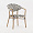 Сен-Дени плетеный черно-белый ножки светло-коричневые под бамбук для кафе, ресторана, дома, кухни 2236810