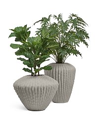 Кашпо-ваза TREEZ Effectory Cactus Дизайн-ваза Белый песок