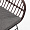 Варадеро плетеный темно-коричневый ножки металл черные подушка серая для кафе, ресторана, дома, кухн 2224935