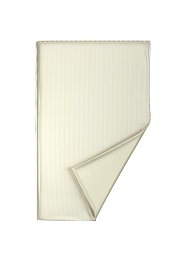 Topper Sheet-Case Premium Woven Cotton Sateen Stripe Cream V H-15