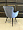 Пьемонт вращающийся серый бархат ножки черные для кафе, ресторана, дома, кухни 2089185