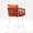 Ибица плетеный оранжевый ножки металл белые подушка оранжевая для кафе, ресторана, дома, кухни 2236976