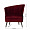 Кресло Benson велюровое бордовое (левое) 1237156