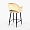 Стул Белладжио Нью вращающийся бежевый бархат ножки черные для кафе, ресторана, дома, кухни 2014559