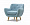 Дизайнерское кресло Oloff голубое 1212330