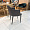 Brooklyn серо-бежевая ткань с вертикальной прострочкой ножки черные для кафе, ресторана, дома, кухни 2111182