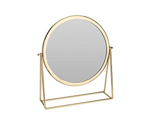 Зеркало настольное  металл. цвет золото A16000110